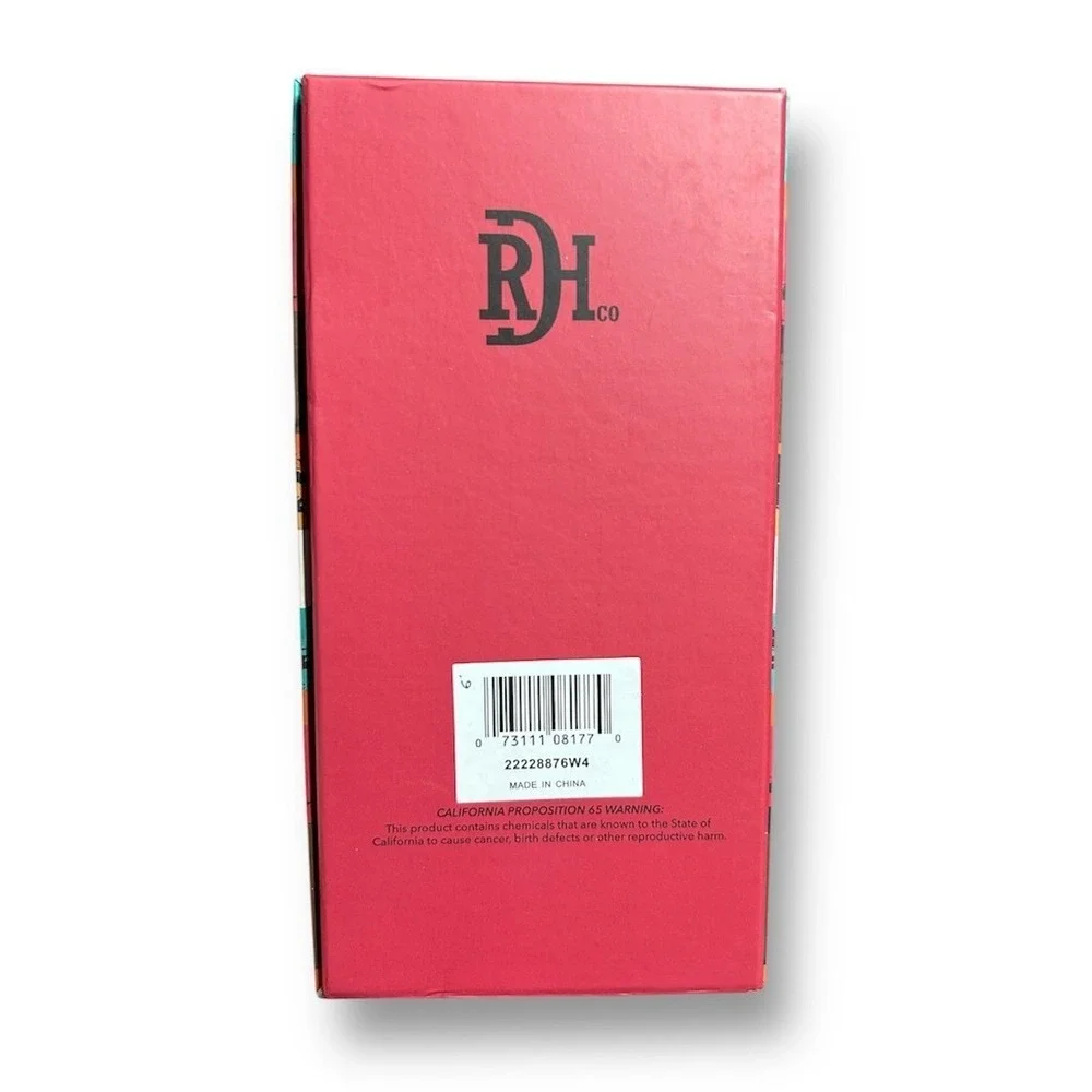 New Red Dirt Hat Co Brown Aztec Rodeo Bifold Slim Wallet Genuine Leather Western